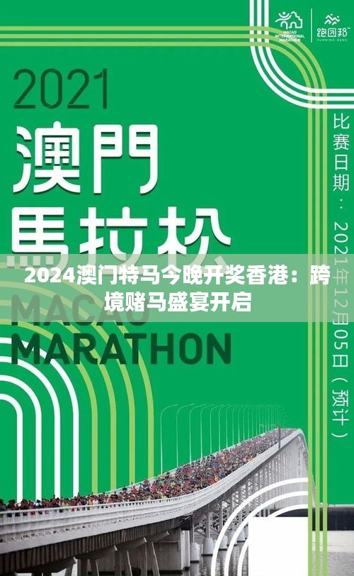 2024今晚澳门开特马,探索澳门特马文化，今晚2024澳门特马盛宴揭晓